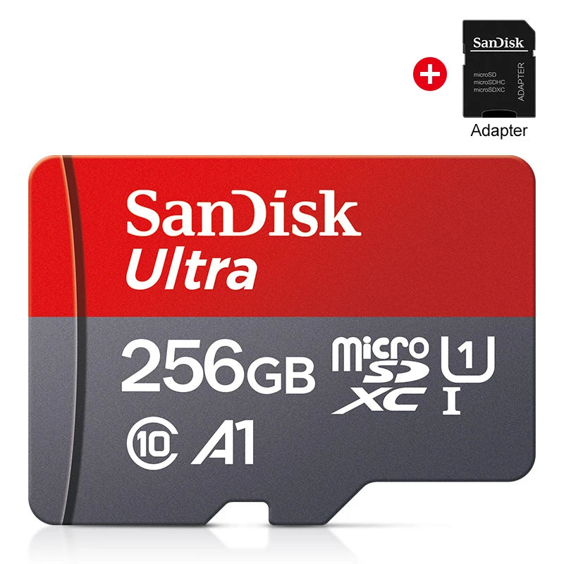 SanDisk Micro SD Memory Ultra TF Flash Card A1 V10 C10 U1 32GB 64G 128G 256G for Camera Phone Nintendo Switch Tablet Drone