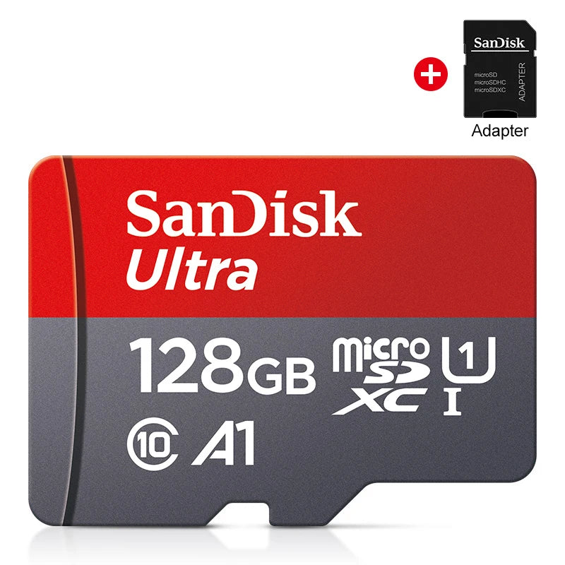 SanDisk Micro SD Memory Ultra TF Flash Card A1 V10 C10 U1 32GB 64G 128G 256G for Camera Phone Nintendo Switch Tablet Drone