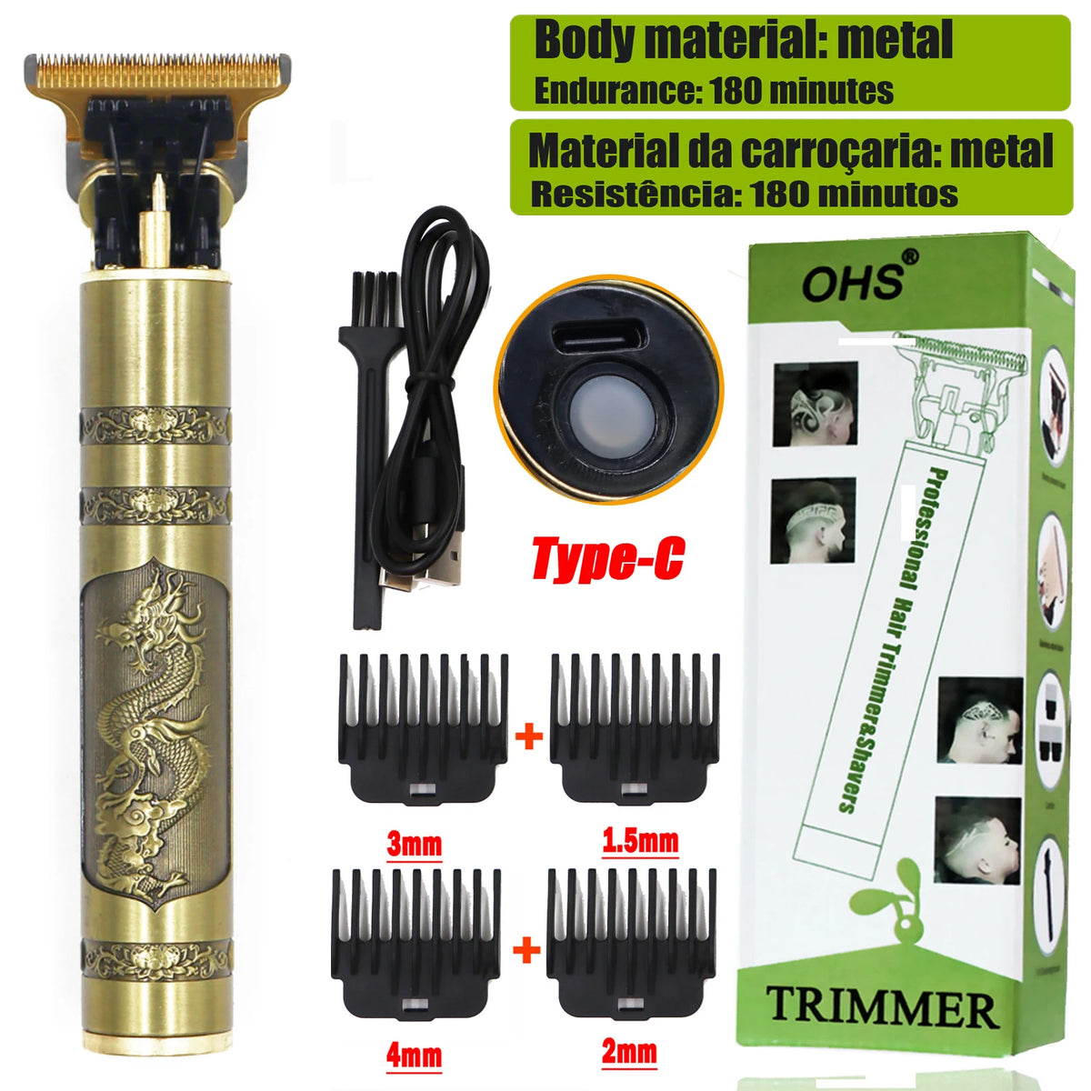 Hot Sale Vintage T9 Electric Cordless Hair Cutting Machine Professional Hair Barber Trimmer for Men Clipper Shaver Beard Lighter