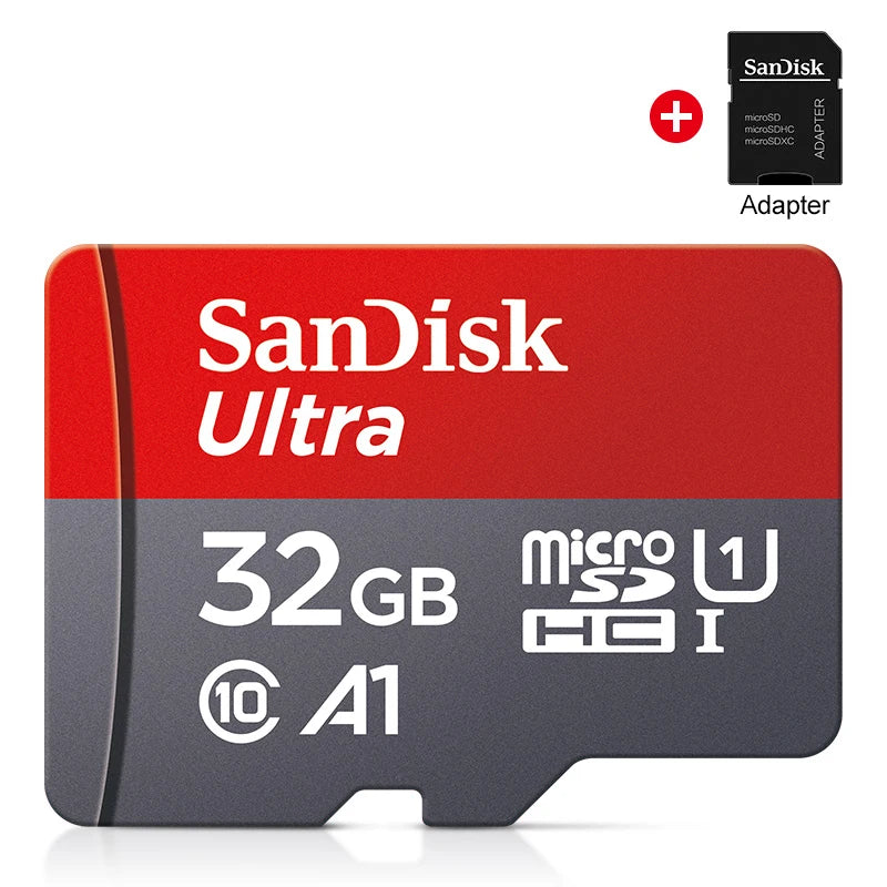 SanDisk Micro SD Memory Ultra TF Flash Card A1 V10 C10 U1 32GB 64G 128G 256G for Camera Phone Nintendo Switch Tablet Drone