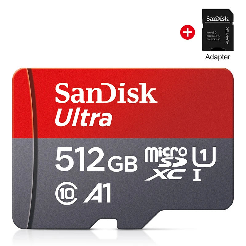 SanDisk Micro SD Memory Ultra TF Flash Card A1 V10 C10 U1 32GB 64G 128G 256G for Camera Phone Nintendo Switch Tablet Drone