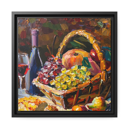 STILL LIFE FRUITS and WINE Canvas Wall Art - by Queennoble