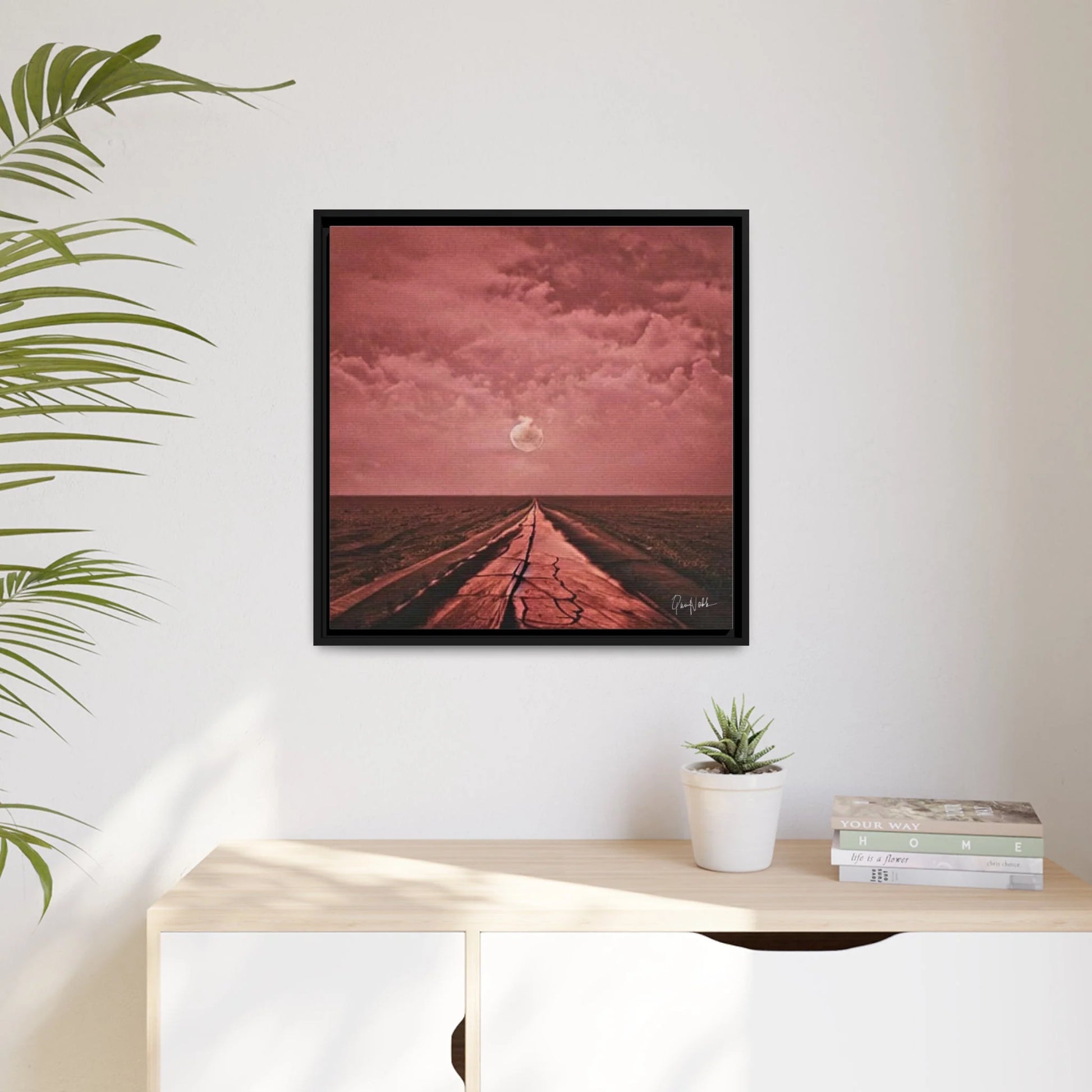 ROAD Fine Art Photography Canvas Prints with Frames by Queennoble