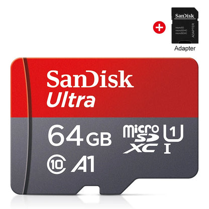 SanDisk Micro SD Memory Ultra TF Flash Card A1 V10 C10 U1 32GB 64G 128G 256G for Camera Phone Nintendo Switch Tablet Drone