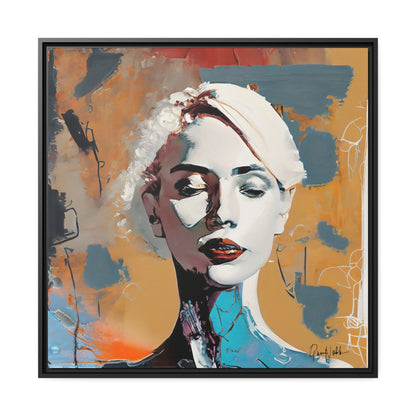 Woman Abstract Portrait - Canvas Wall Art with Frame