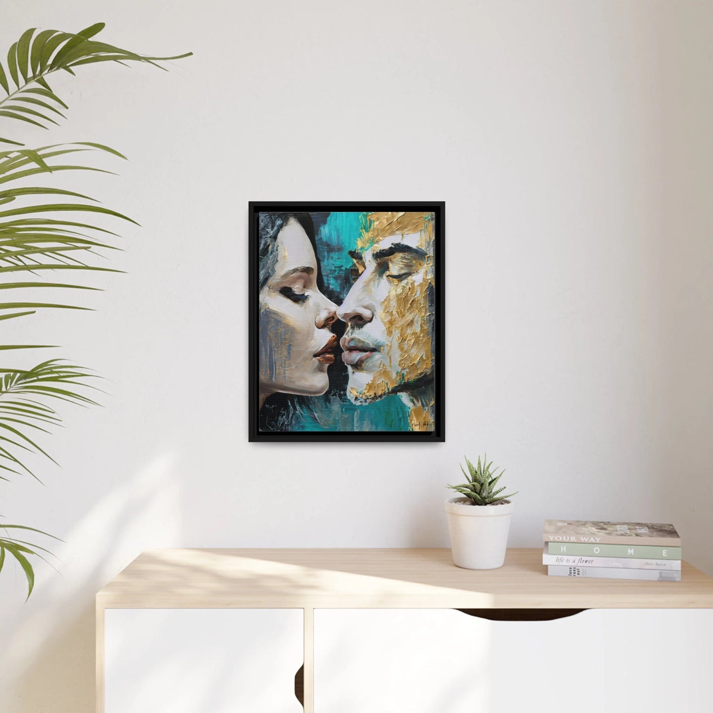 KISS ME Canvas Wall Art - by Queennoble