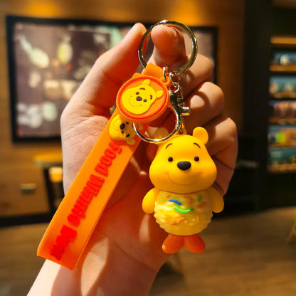Disney Stitch Keychain 5-Pack - Cute Lilo & Stitch Keyrings, Durable Anime Keychains for Women Men Kids, Multi-Color Gift Set