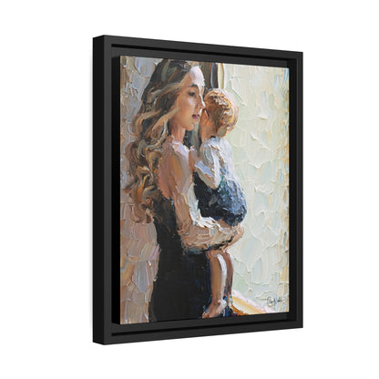 MOTHER and CHILD by the WINDOW Canvas Wall Art - by Queennoble