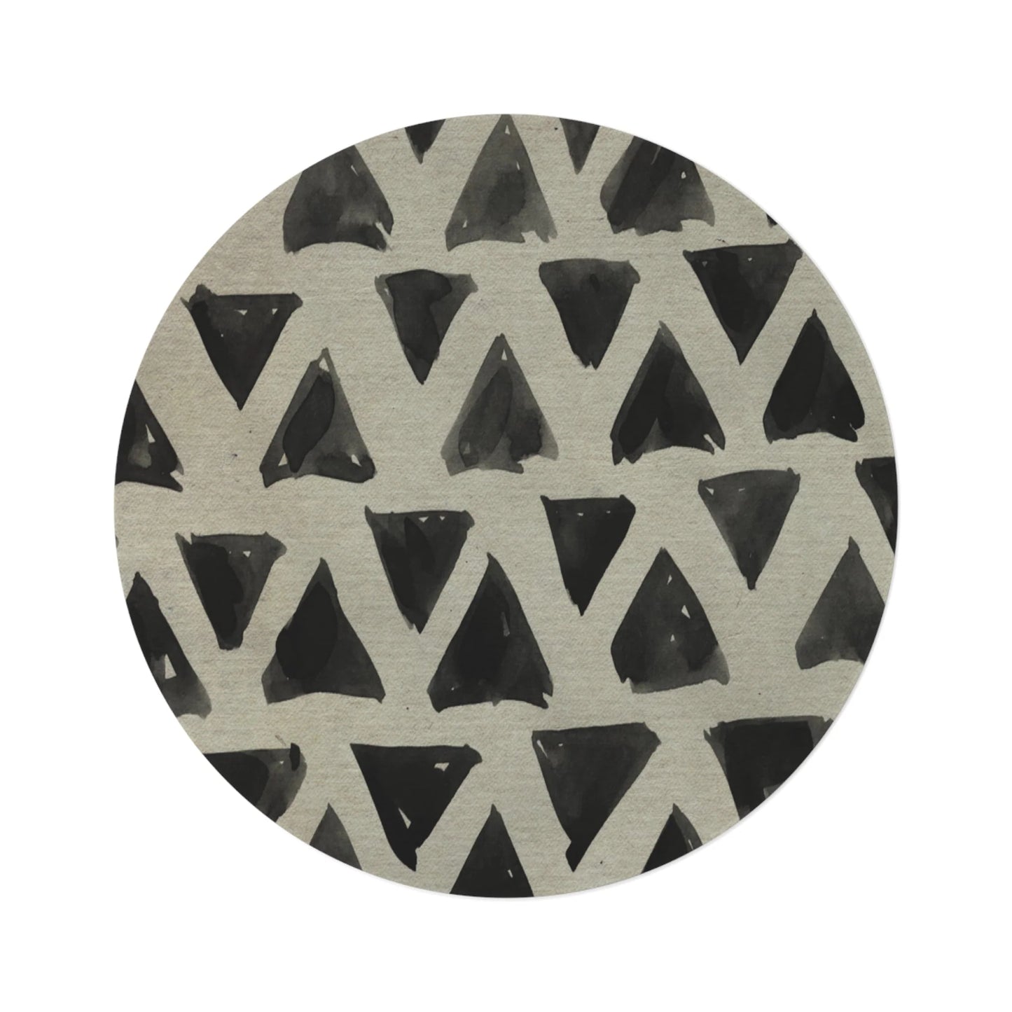 Round Rug Polyester Chenille NACHOS - Minimal by Queennoble