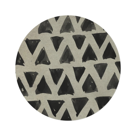 Round Rug Polyester Chenille NACHOS - Minimal by Queennoble