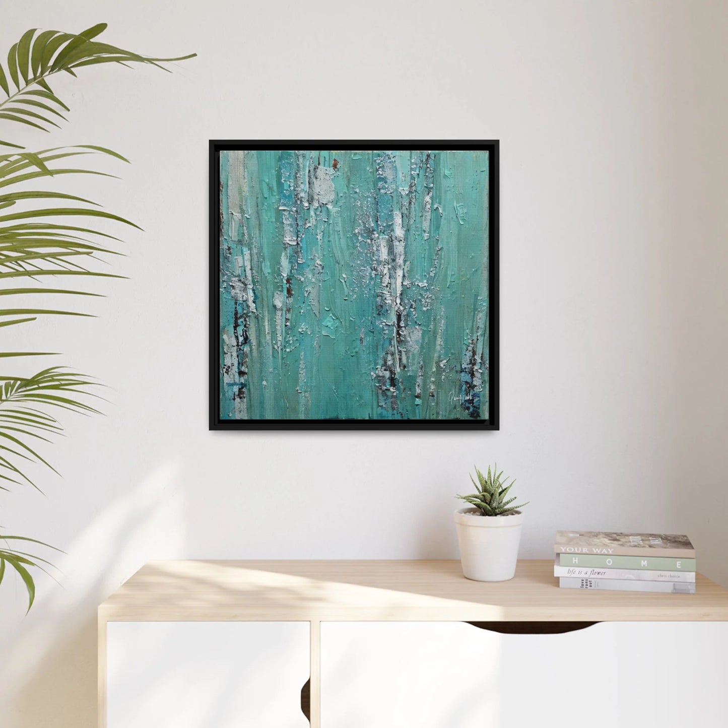 Canvas Wall Art Matte with Frame & Eco- Friendly H20 - by Queennoble