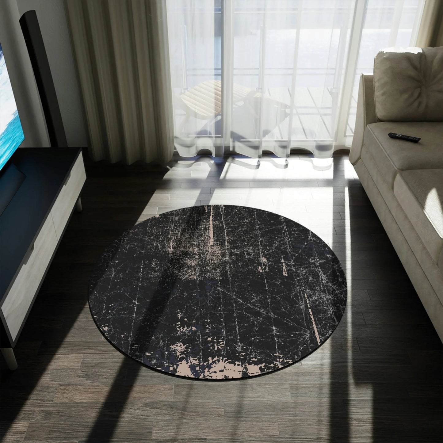 Meditation Multi-Purpose Designer round Rug NIGHT