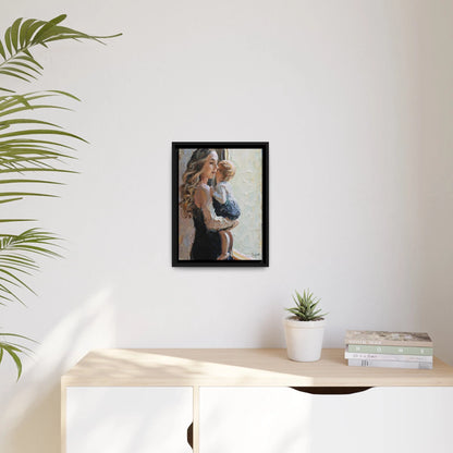 MOTHER and CHILD by the WINDOW Canvas Wall Art - by Queennoble