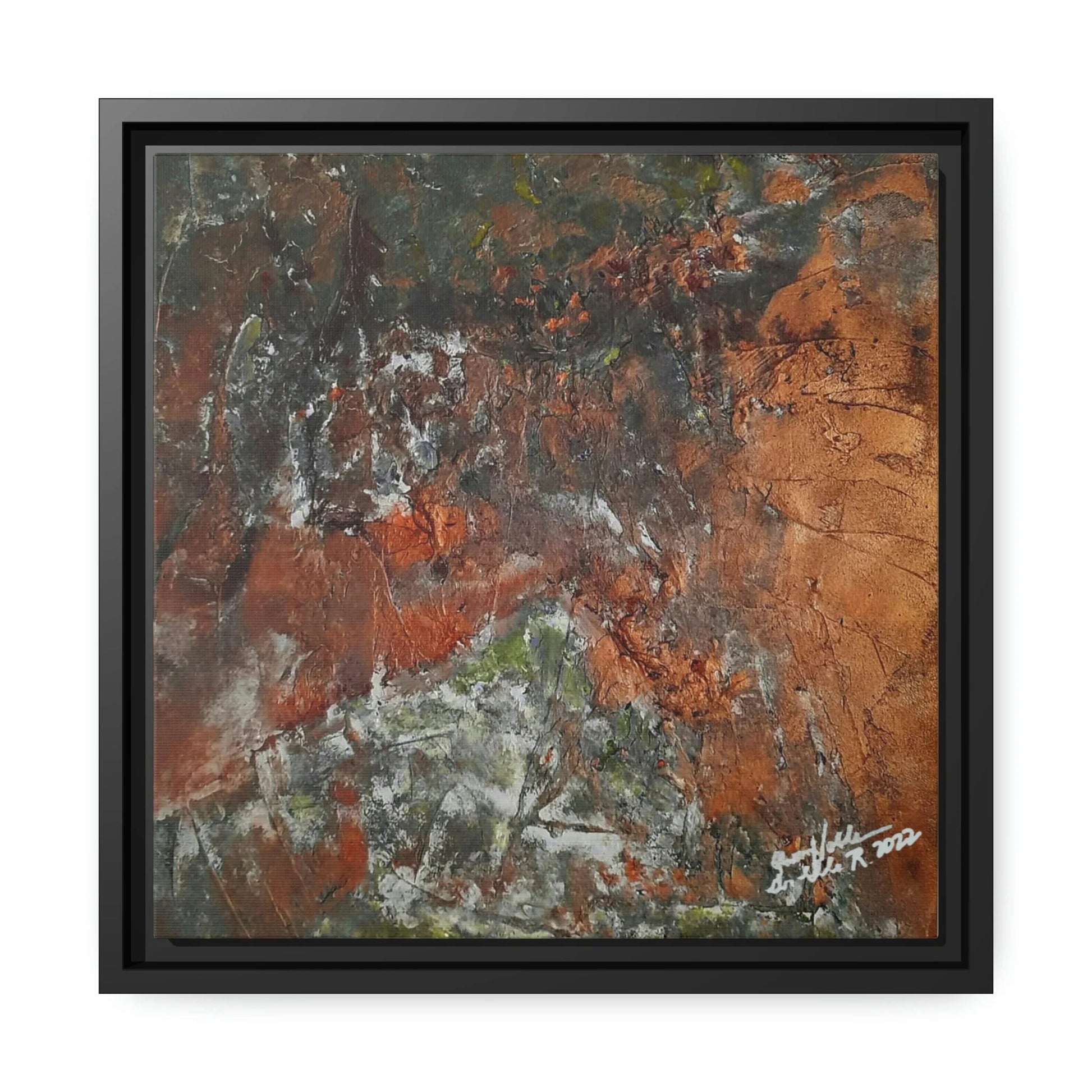 Canvas Wall Art Matte with Frame & Eco- Friendly RUST - by Queennoble