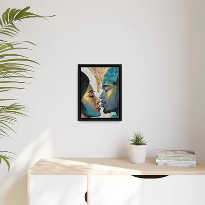 FRENCH KISS Canvas Wall Art - by Queennoble