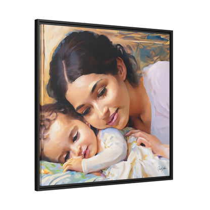 Framed Canvas Wall Art MOTHER and BABY - by Queennoble