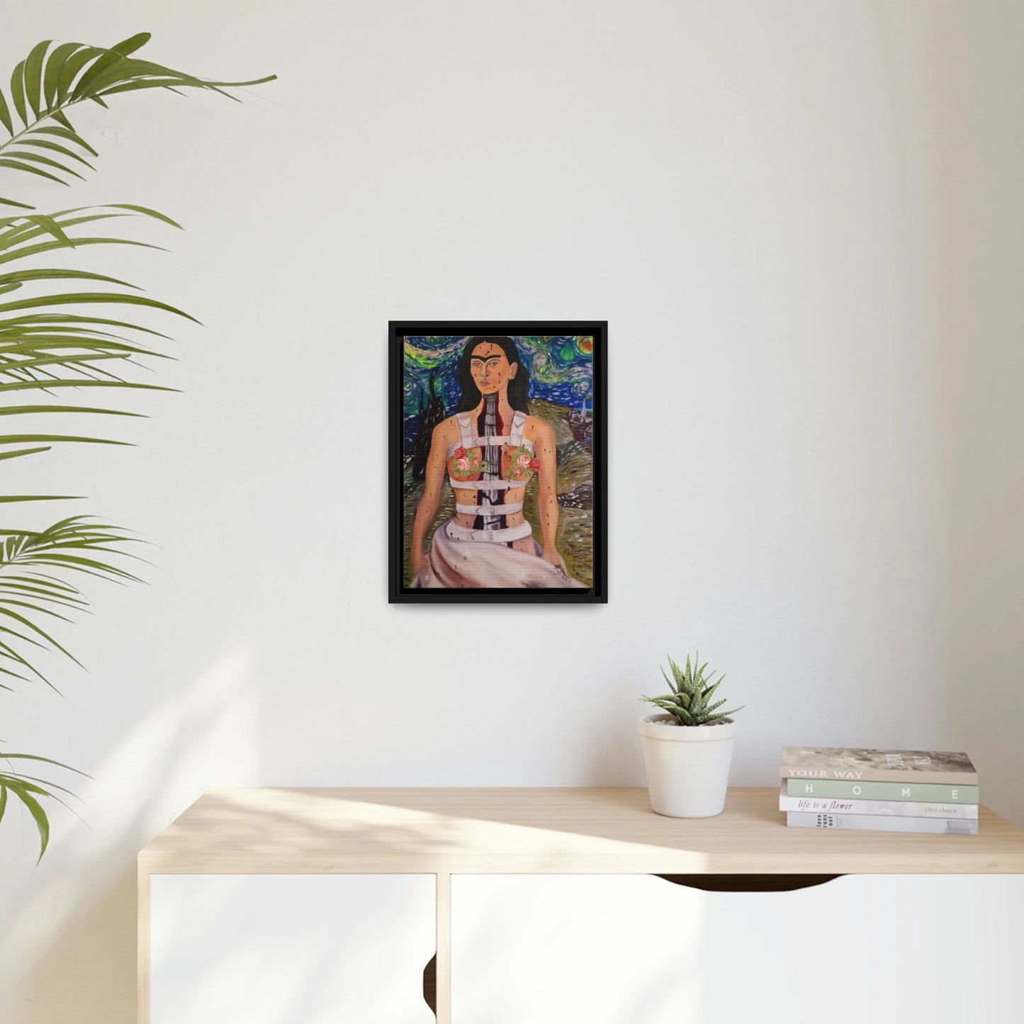 Canvas Wall Art Matte with Frame & Eco- Friendly FRIDA - by Queennoble