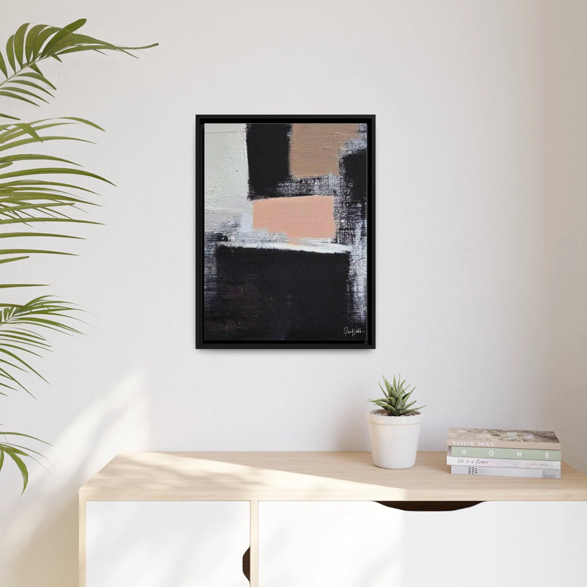 Canvas Wall Art Matte with Frame & Eco- Friendly CUBE - by Queennoble