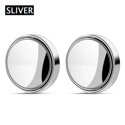 2Pcs 360 Degree Adjustable Blind Spot Mirror Car Auxiliary Rearview Convex Mirror Round Frame Wide Angle Mirrors for Car Reverse