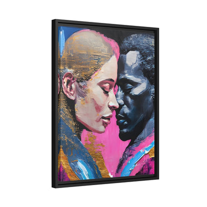 MODERN COUPLE ROMACE PORTRAIT Canvas Wall Art - by Queennoble