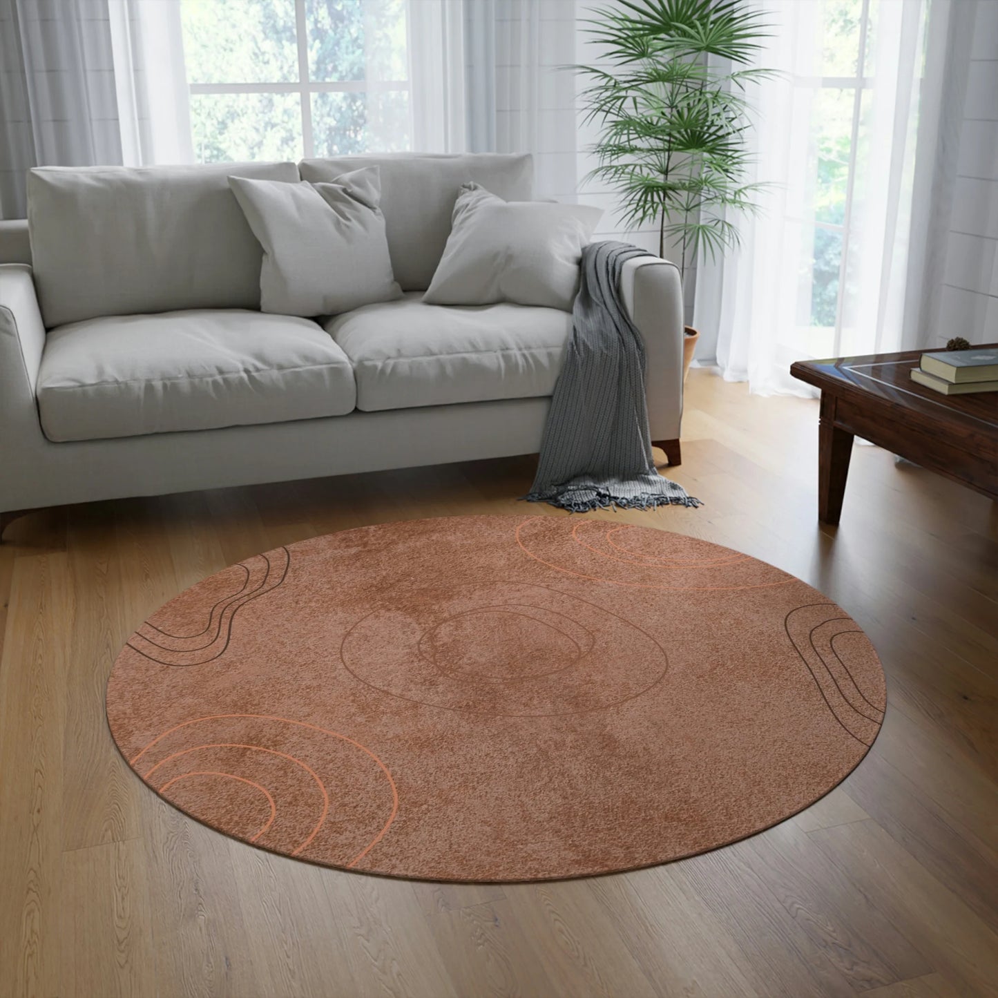 Meditation Multi-Purpose Designer round Rug BLANK