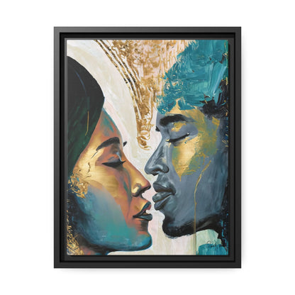 FRENCH KISS Canvas Wall Art - by Queennoble