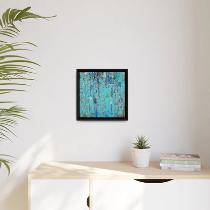 Canvas Wall Art Matte with Frame & Eco- Friendly AQUA - by Queennoble