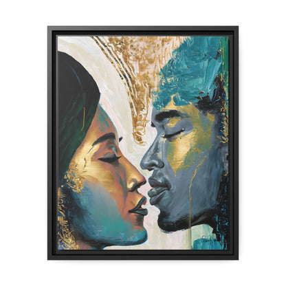 FRENCH KISS Canvas Wall Art - by Queennoble