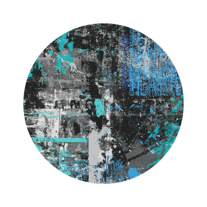 Meditation Multi-Purpose Designer round Rug TEAL | Minimal by QN