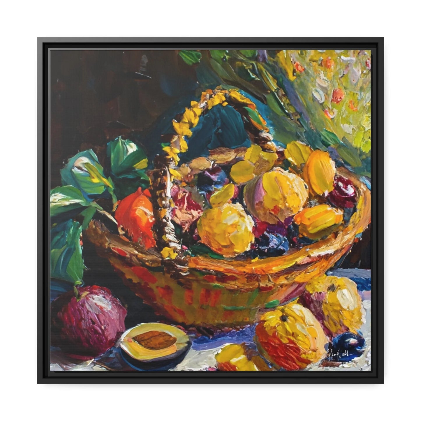 FRUITS Framed Canvas Wall Art - by Queennoble