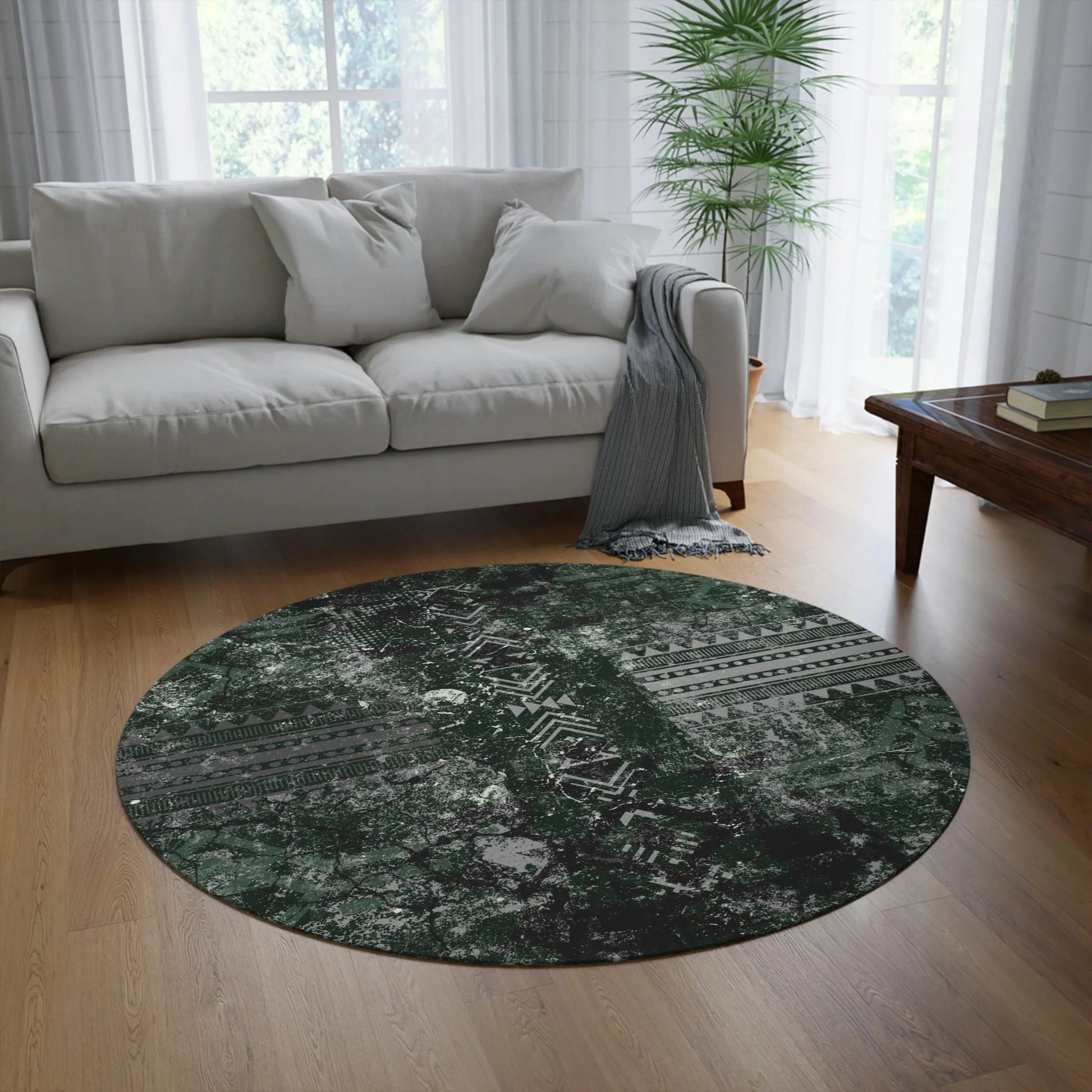 Meditation Multi-Purpose Designer round Rug TRIBE