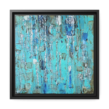 Canvas Wall Art Matte with Frame & Eco- Friendly AQUA - by Queennoble