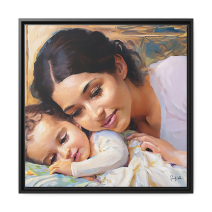 Framed Canvas Wall Art MOTHER and BABY - by Queennoble