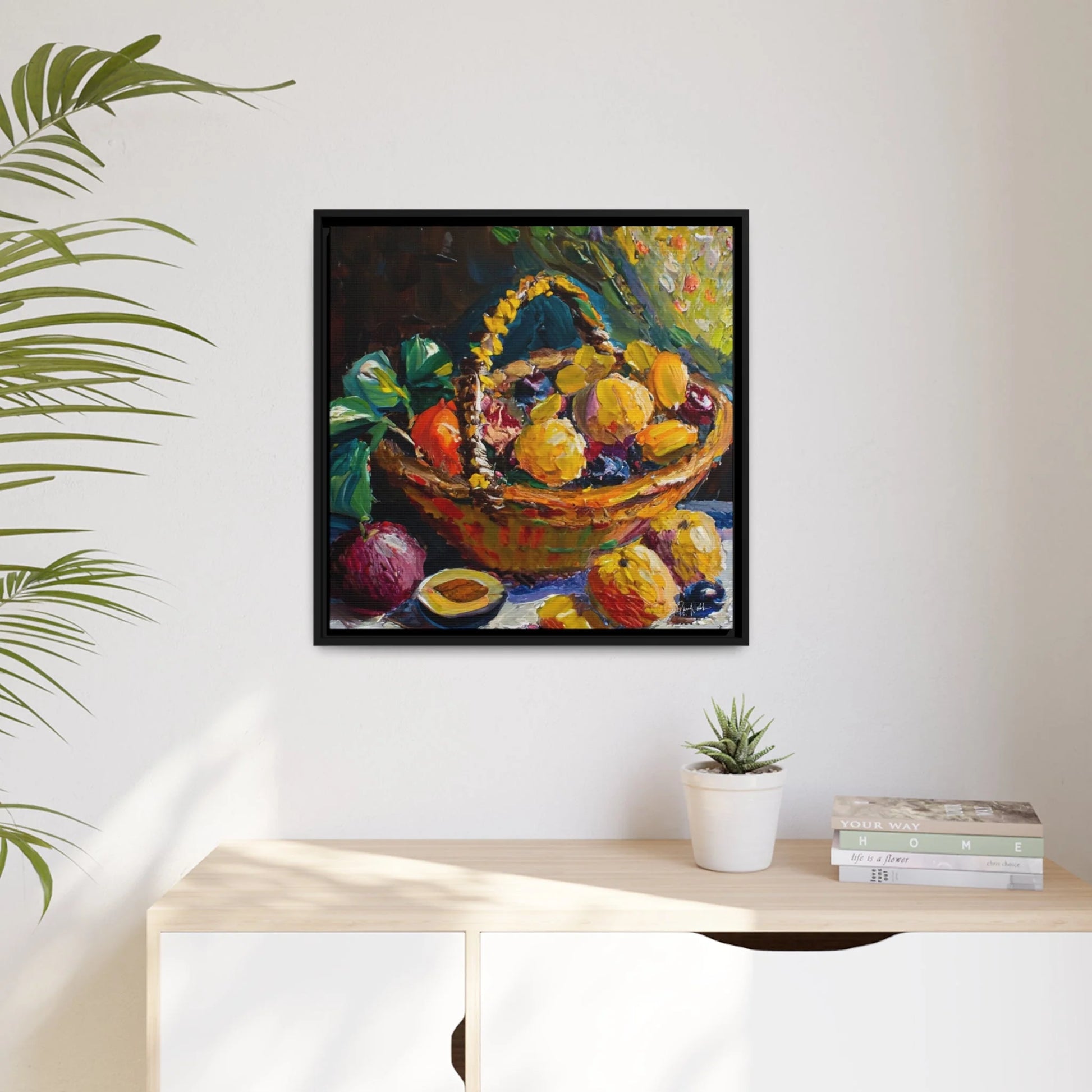 FRUITS Framed Canvas Wall Art - by Queennoble