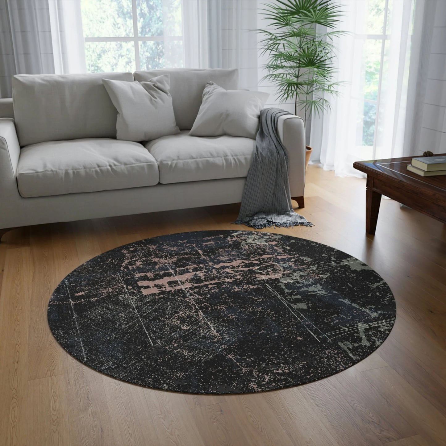 Meditation Multi-Purpose Designer round Rug DREAM | Minimal by QN