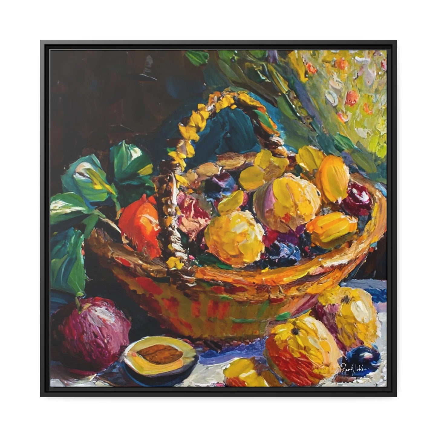 FRUITS Framed Canvas Wall Art - by Queennoble