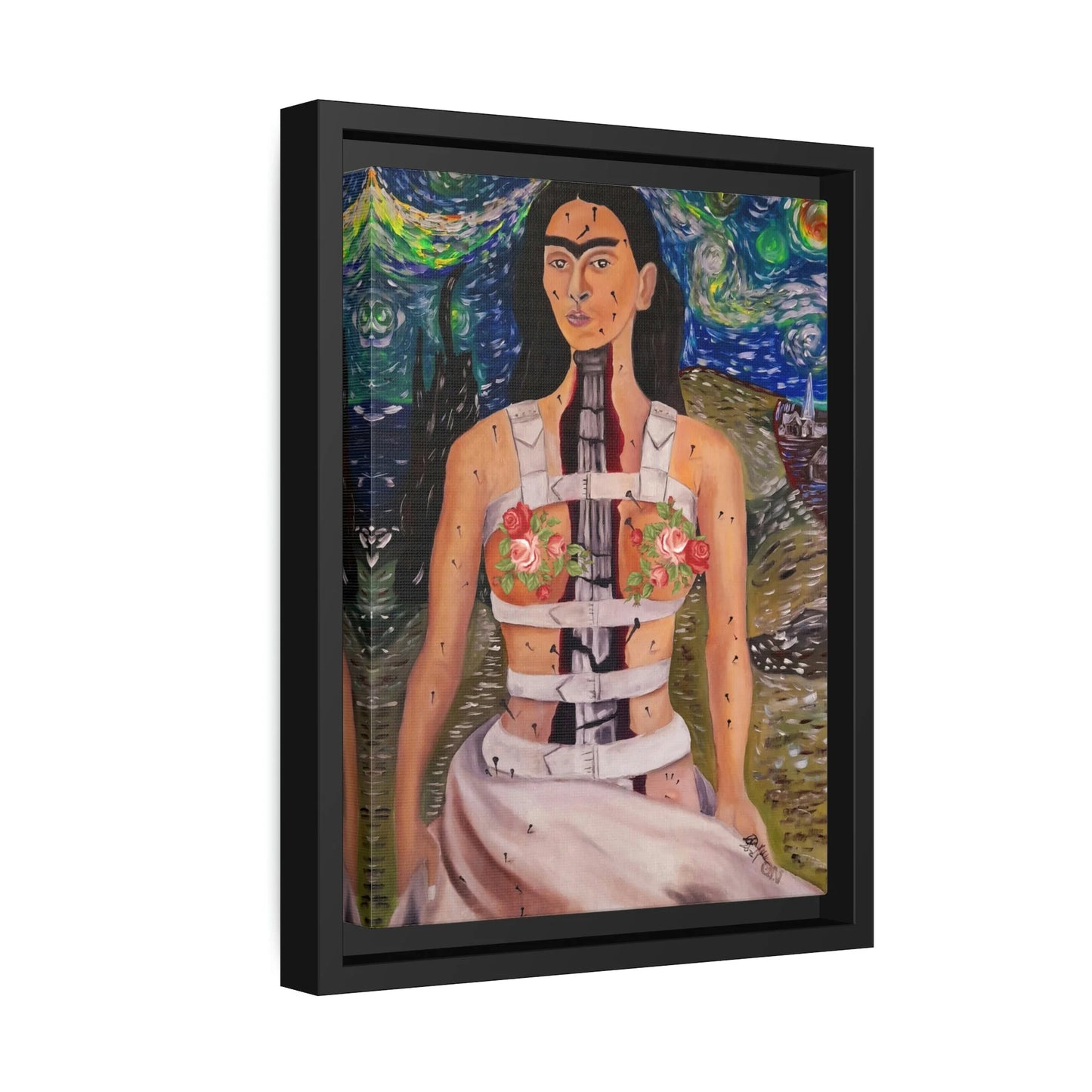 Canvas Wall Art Matte with Frame & Eco- Friendly FRIDA - by Queennoble