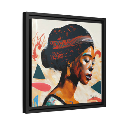 African Queen Canvas Wall Art with Frame - Queennoble