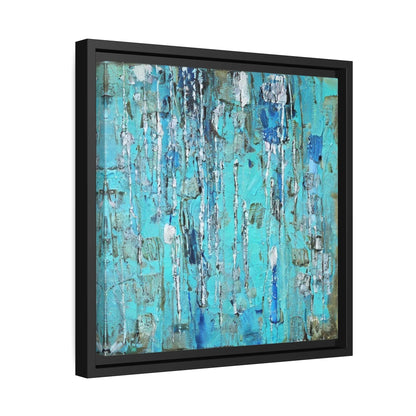 Canvas Wall Art Matte with Frame & Eco- Friendly AQUA - by Queennoble