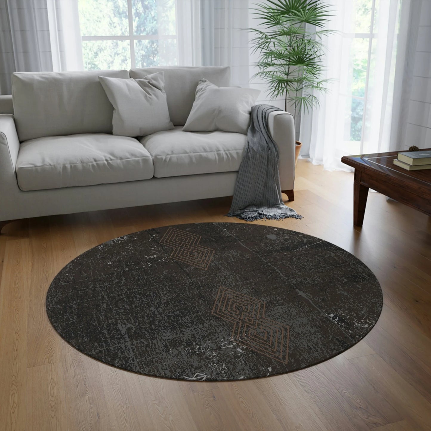 Meditation Multi-Purpose Designer round Rug DAWN