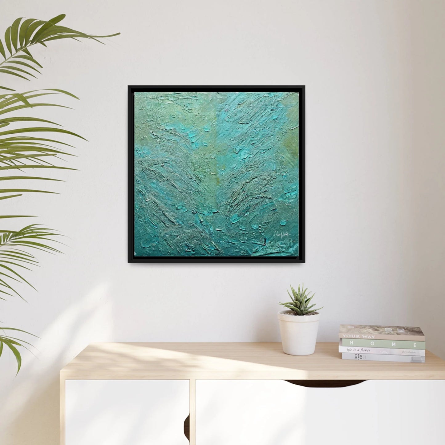 Canvas Wall Art Matte with Frame & Eco- Friendly SEA - by Queennoble