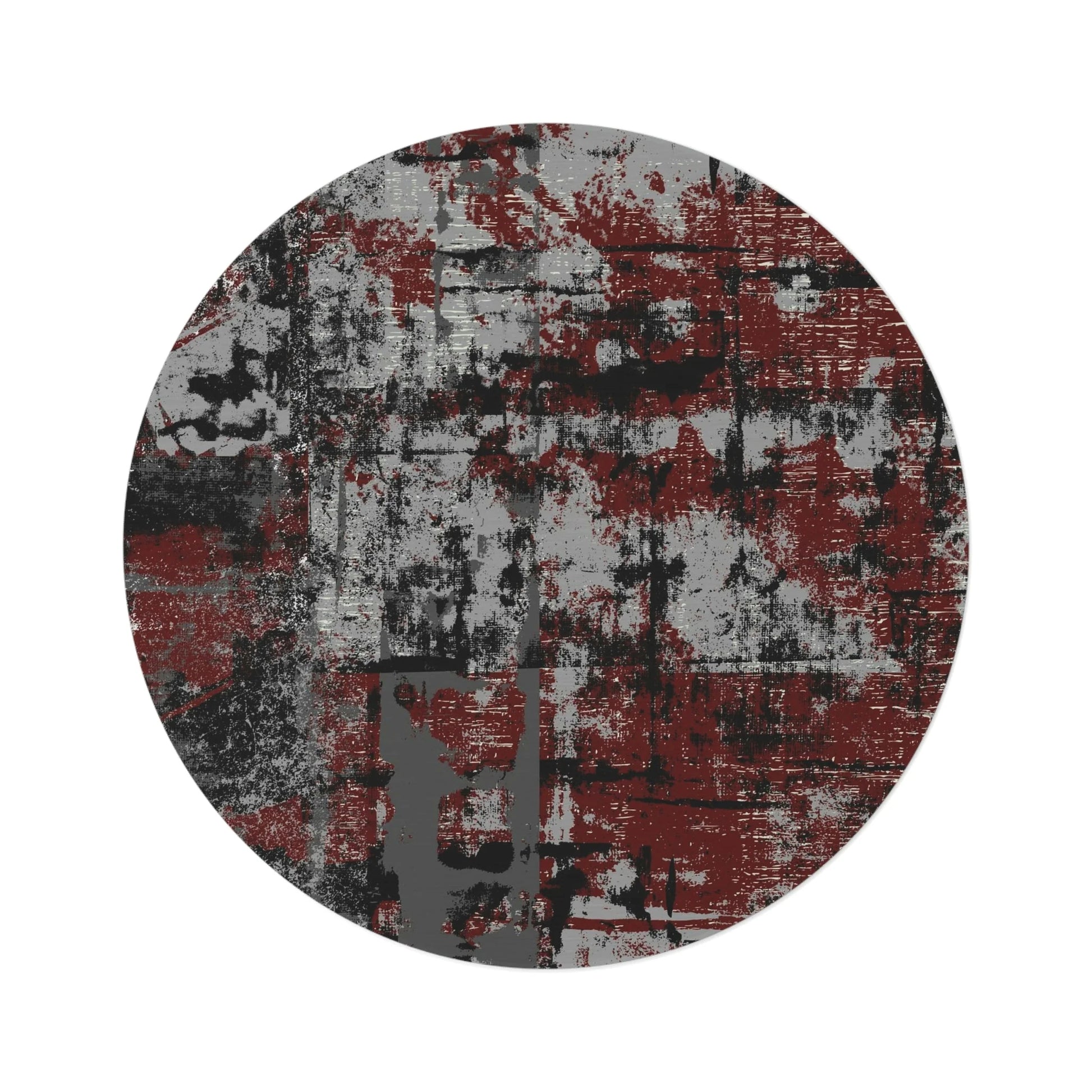 Meditation Multi-Purpose Designer round Rug RED | Minimal by QN