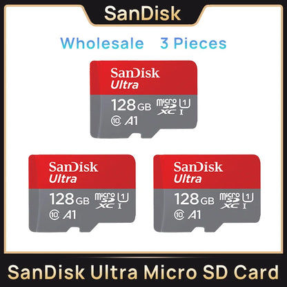 SanDisk Micro SD Memory Ultra TF Flash Card A1 V10 C10 U1 32GB 64G 128G 256G for Camera Phone Nintendo Switch Tablet Drone