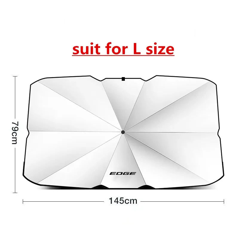 For Ford ST Focus Edge Explorer Escape Kuga Fiesta Mondeo Fusion Ecosport Car Windshield Sun Shade, UV Ray Reflector Umbrella