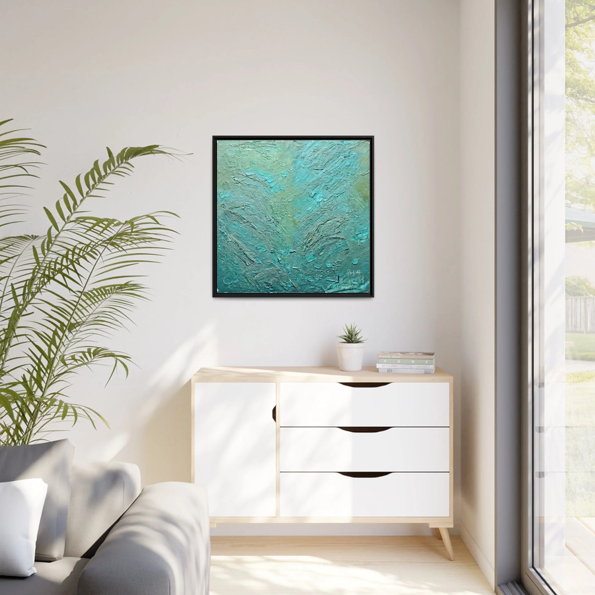 Canvas Wall Art Matte with Frame & Eco- Friendly SEA - by Queennoble