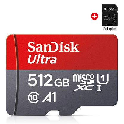 SanDisk Micro SD Memory Ultra TF Flash Card A1 V10 C10 U1 32GB 64G 128G 256G for Camera Phone Nintendo Switch Tablet Drone