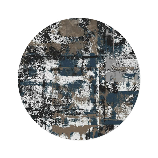 Meditation Multi-Purpose Designer round Rug GRAY | Minimal by QN