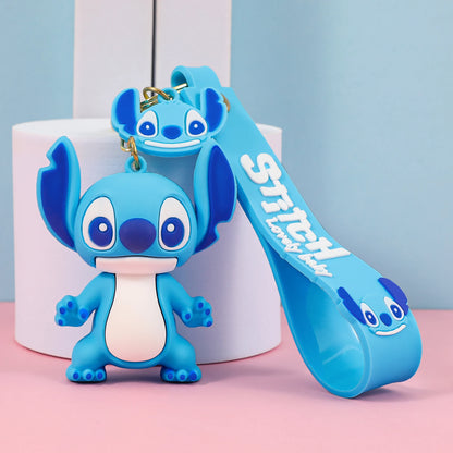 Disney Stitch Keychain 5-Pack - Cute Lilo & Stitch Keyrings, Durable Anime Keychains for Women Men Kids, Multi-Color Gift Set
