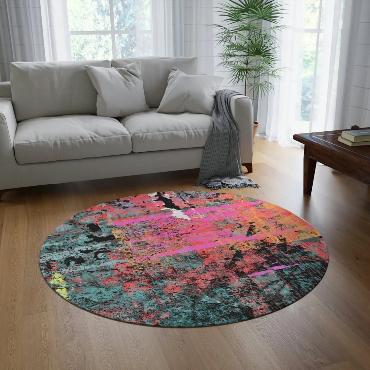 Meditation Multi-Purpose Designer round Rug COLORS 4 | Minimal by QN