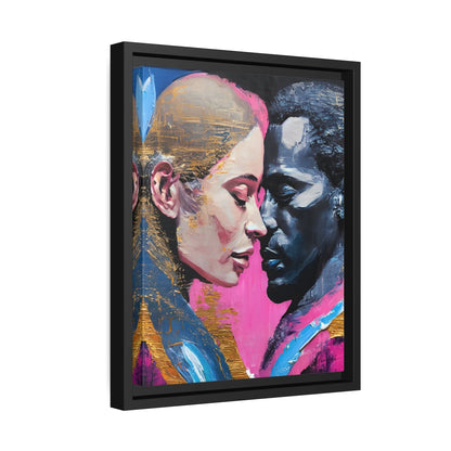 MODERN COUPLE ROMACE PORTRAIT Canvas Wall Art - by Queennoble